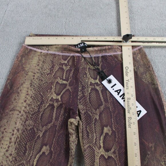 IAMGIA Blare Trackpant Womens Large Snake Print Pants Only Stretch Pull On NEW - Picture 7 of 15